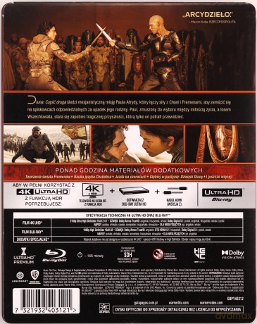 Diuna: Część druga (Diuna 2) (steelbook) [Blu-Ray 4K]+[Blu-Ray]