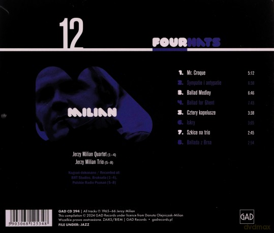 Jerzy Milian: Four Hats [CD]
