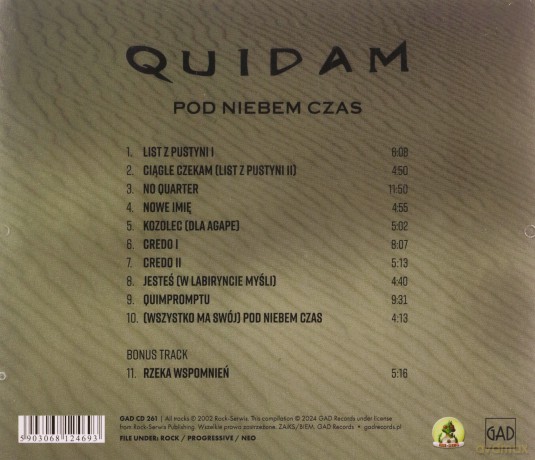 Quidam: Pod Niebem Czas [CD]
