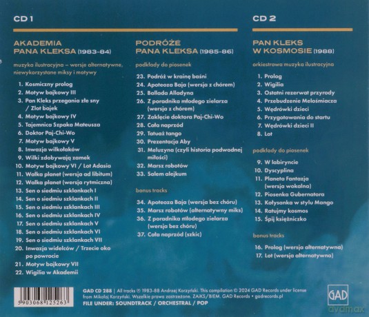 Sekrety Pana Kleksa soundtrack (Andrzej Korzyński) [CD]