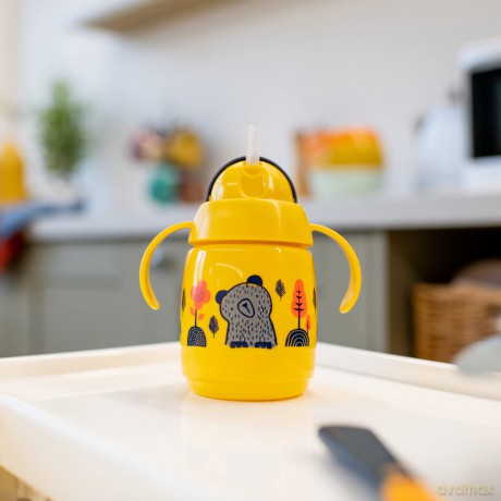 TOMMEE TIPPEE Kubek z obciążoną słomką 300 ml żółty