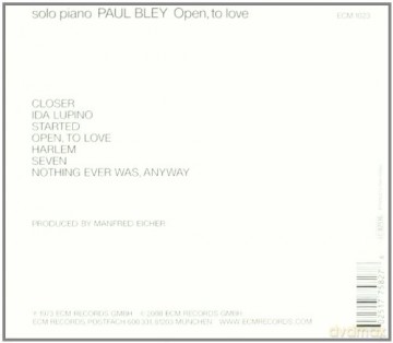Paul Bley: Open To Love (Touchstones) [CD]