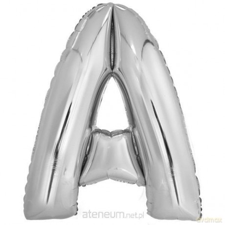 Balon foliowy litera A srebrna 67x85 cm