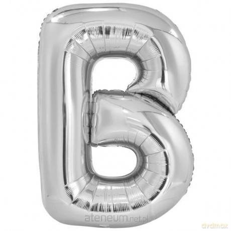 Balon foliowy litera B srebrna 59x86 cm
