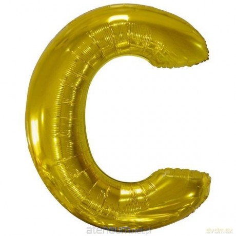 Balon foliowy litera C złota 69,5x86 cm