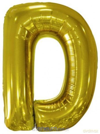 Balon foliowy litera D złota 62x86 cm