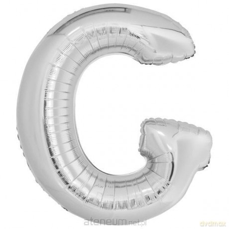 Balon foliowy litera G srebrna 74x86 cm