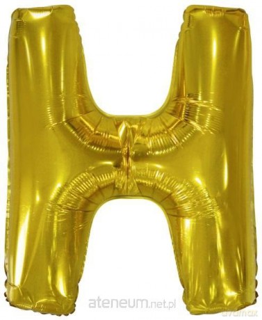 Balon foliowy litera H złota 67x86 cm