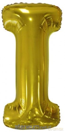 Balon foliowy litera I złota 40,5x86 cm