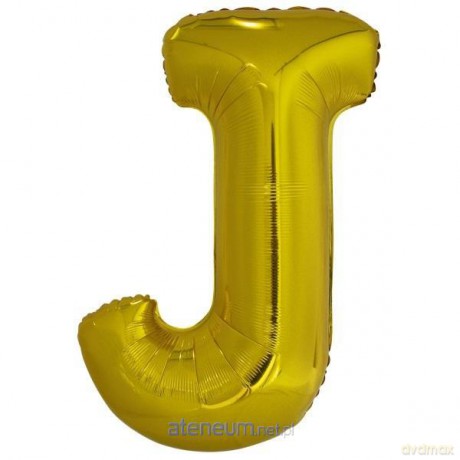 Balon foliowy litera J złota 58x86 cm