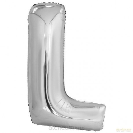 Balon foliowy litera L srebrna 56x86 cm