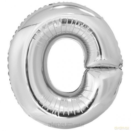 Balon foliowy litera O srebrna 69x86 cm