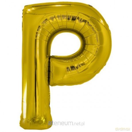 Balon foliowy litera P złota 60,5x86 cm