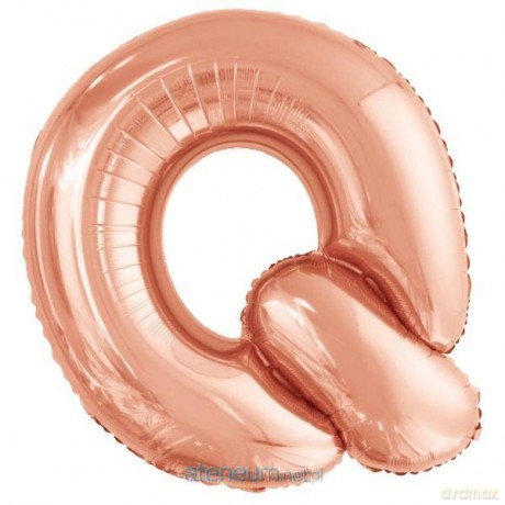 Balon foliowy litera Q różowe złoto 72x86 cm