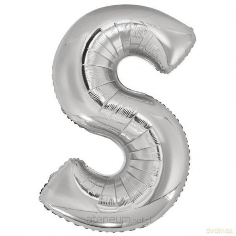 Balon foliowy litera S srebrna 55x86 cm