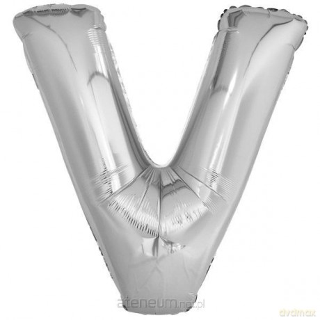 Balon foliowy litera V srebrna 78x86 cm
