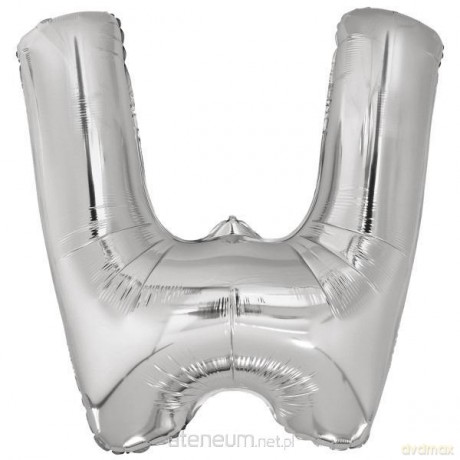Balon foliowy litera W srebrna 79x86 cm