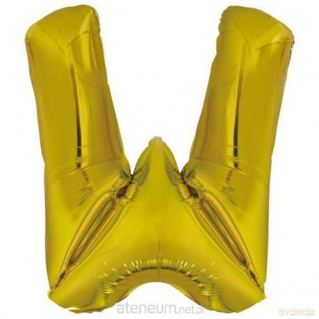 Balon foliowy litera W złota 79x86 cm