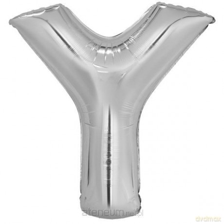 Balon foliowy litera Y srebrna 76x86 cm