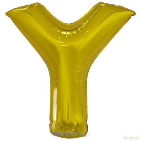 Balon foliowy litera Y złota 76x86 cm