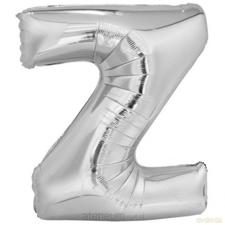 Balon foliowy litera Z srebrna 60x86 cm