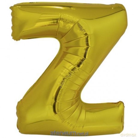 Balon foliowy litera Z złota 60x86 cm