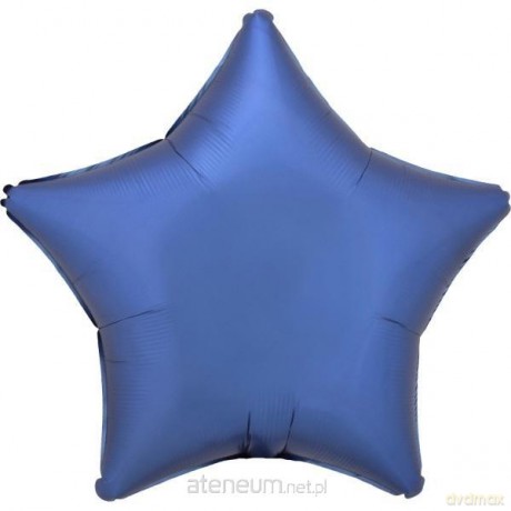 Balon foliowy Lustre Azure niebieski gwiazda 48 cm