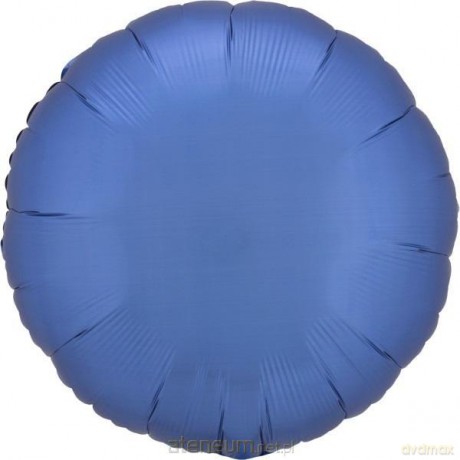 Balon foliowy Lustre Azure niebieski okrągły 43 cm