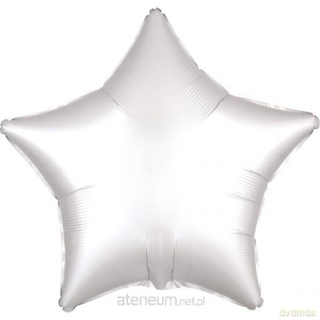 Balon foliowy Lustre biały gwiazda 48 cm