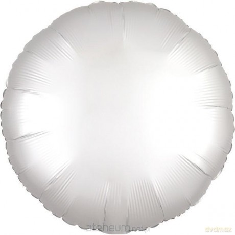 Balon foliowy Lustre biały okrągły 43 cm
