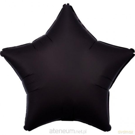 Balon foliowy Lustre Black gwiazda 48 cm