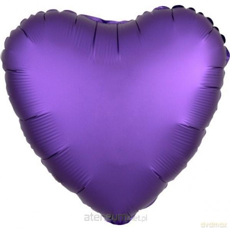 Balon foliowy Lustre fioletowy serce 43 cm