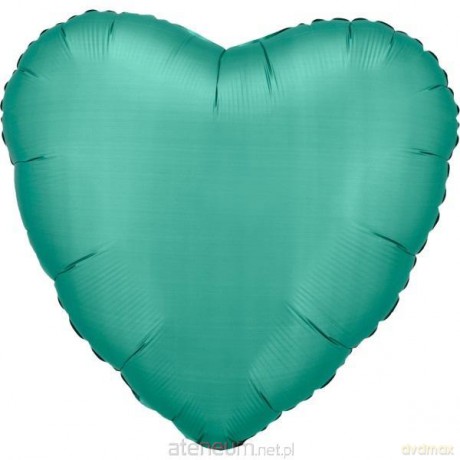 Balon foliowy Lustre Jade Green serce 43 cm