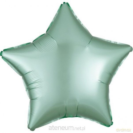 Balon foliowy Lustre Mint Green gwiazda 48 cm