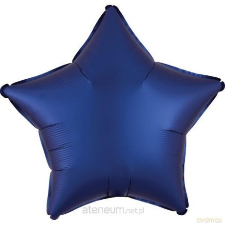 Balon foliowy Lustre Navy niebieski gwiazda 48 cm