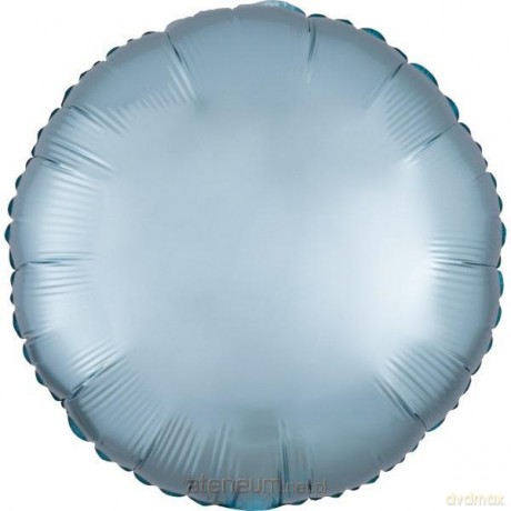 Balon foliowy Lustre Pastel niebieski okrągły 43 cm