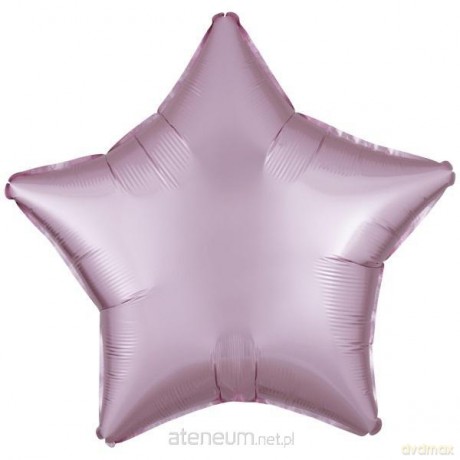 Balon foliowy Lustre Pastel różowy gwiazda 48 cm