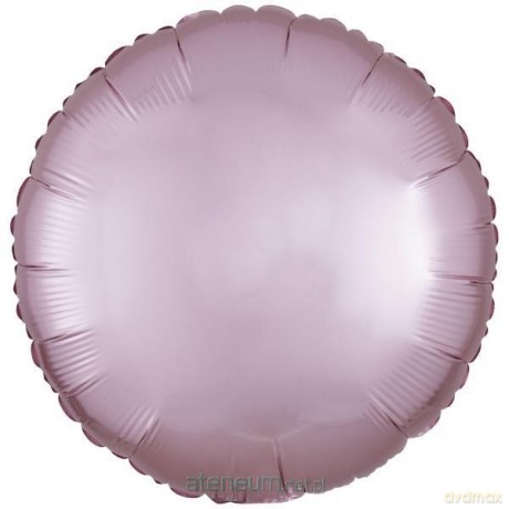Balon foliowy Lustre Pastel różowy okrągły 43 cm