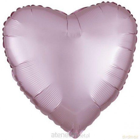 Balon foliowy Lustre Pastel różowy serce luzem