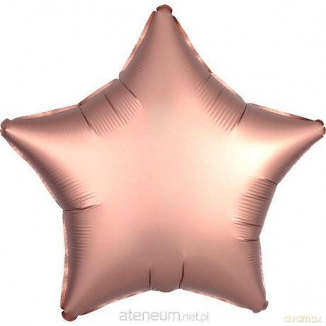 Balon foliowy Lustre Rose Copper gwiazda 48 cm