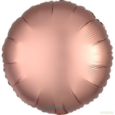 Balon foliowy Lustre Rose Copper okrągły 43 cm