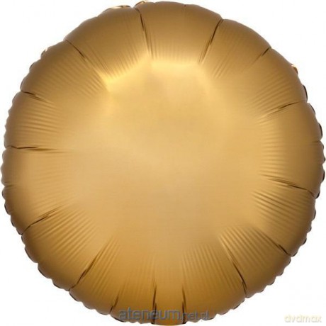 Balon foliowy Lustre satynowy złoty okrągły 43 cm