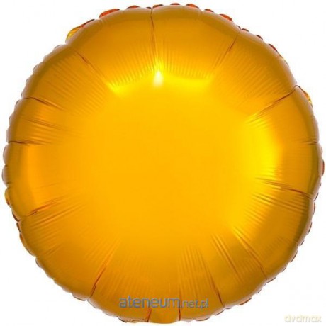 Balon foliowy metalik złoty okrągły luzem 43 cm