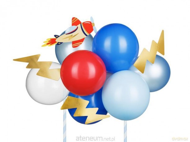 Balonowy topper na tort Samolot 29 cm