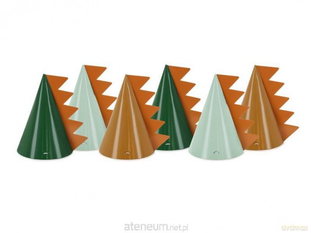 Czapeczki Dinozaury 14 cm 6szt