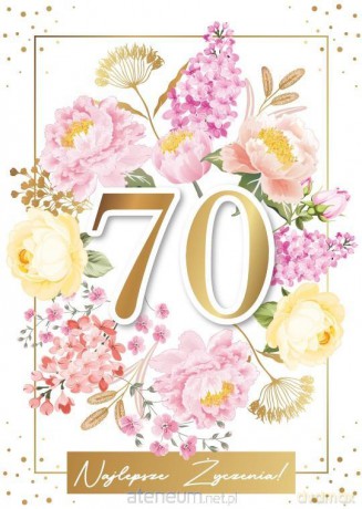 Karnet urodziny 70