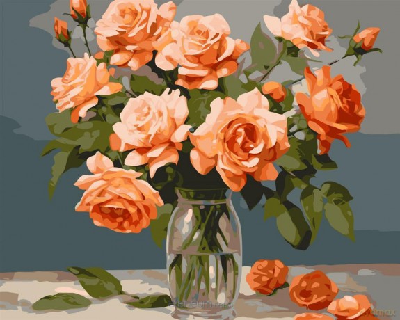 Malowanie po numerach - Elegancki bukiet 40x50 cm