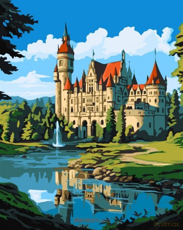 Malowanie po numerach - Magiczny zamek 40x50 cm
