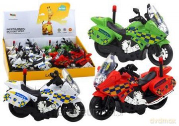 Motocykl policyjny światło i dźwięk