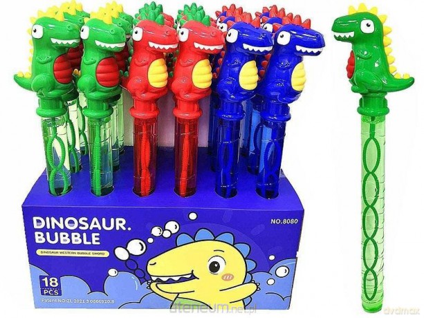 Pałeczka do baniek mydlanych 38 cm z dinozaurem MIX